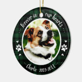 Lieflijk Rustieke Hond Dierenherdenking Aangepaste Keramisch Ornament (Links)