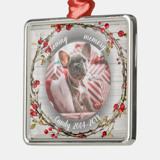 Lieflijk Rustieke Kat Dierbare Herdenking Aangepas Metalen Ornament (Links)