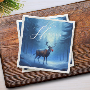 Lieflijk Winterwonderland Prettig feest Servet