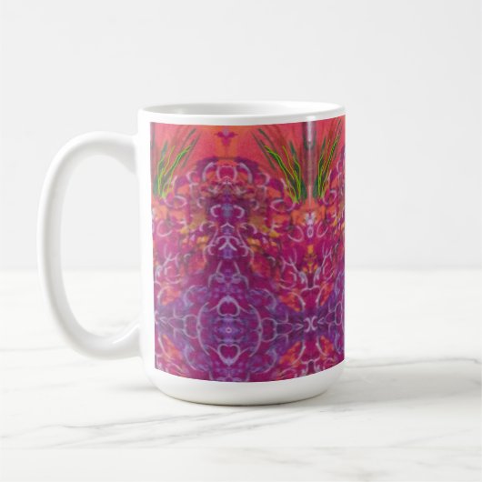 Lieflijke Abstract Koffiemok (Links)