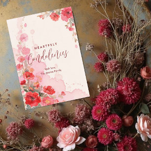 Lieflijke botanische kleurrijke zachte rode tinten