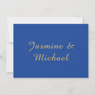 Lieflijke Chic Calligrafie Koppel Namen Blauw & Go Notitiekaartje