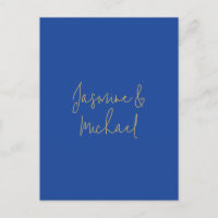 Lieflijke Chique Calligraphy Koppel Namen Blauw & 