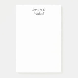 Lieflijke Chique Calligraphy Koppel Namen Bruiloft Post-it® Notes