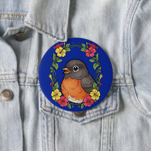 Lieflijke Connecticut-vogel met Mirabilis Ronde Button 4,0 Cm