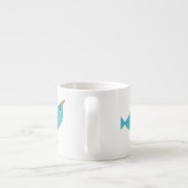 Lieflijke Fantasievolle Vogel Natuur Kunst Espresso Kop (Achterkant)