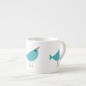 Lieflijke Fantasievolle Vogel Natuur Kunst Espresso Kop (Voorkant rechts)