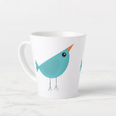 Lieflijke Fantasievolle Vogel Natuur Kunst Latte Mok (Linkerhoek)