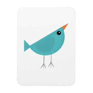 Lieflijke Fantasievolle Vogel Natuur Kunst Magneet