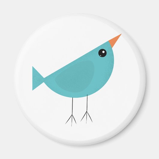 Lieflijke Fantasievolle Vogel Natuur Kunst Magneet (Voorkant)