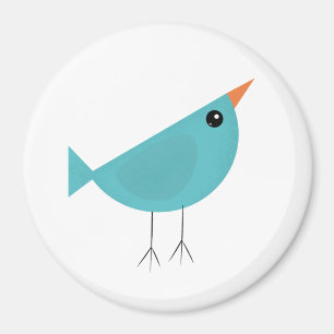 Lieflijke Fantasievolle Vogel Natuur Kunst Magneet