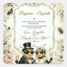 Lieflijke honingbijen, elegante bloemachtige bruil