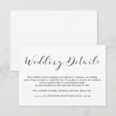 Lieflijke Scriptdetails | HUWELIJKEN Informatiekaartje (Voorkant / Achterkant)