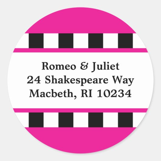 Liefs! Adreslabel - Roze Ronde Sticker (Voorkant)