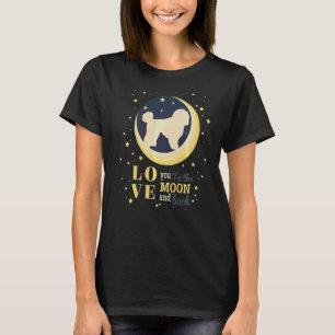 Liefs Bichon Frisé naar de maan T-shirt