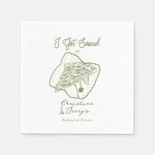 Liefs en pizza | Casual repetitie Servet (Voorkant)