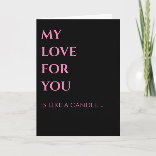 Liefs kaarslicht Wijsheid Valentijnsdag Kaart (Voorkant)