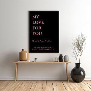 Liefs kaarslicht Wijsheid Valentijnsdag Poster