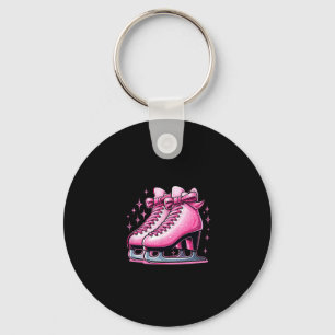 Liefs schaatsen Roze Coquette Schaatsen Winterspor Sleutelhanger