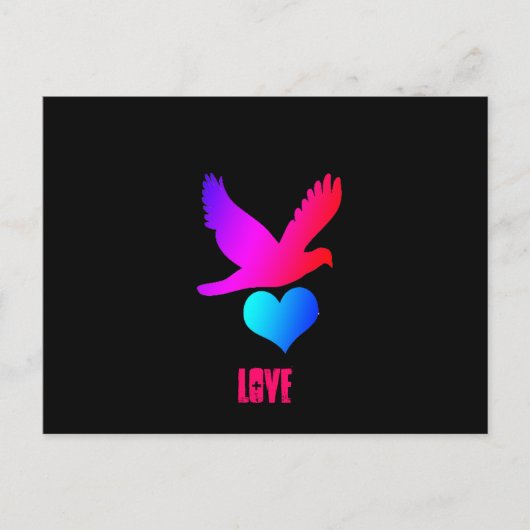 Liefs vogel 2, briefkaart (Voorkant)