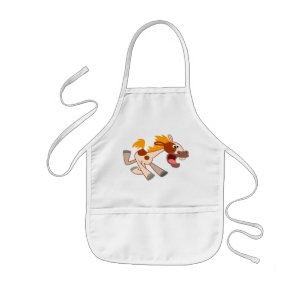 Liefste Cartoon Pinto Horse Apron Kinder Schort