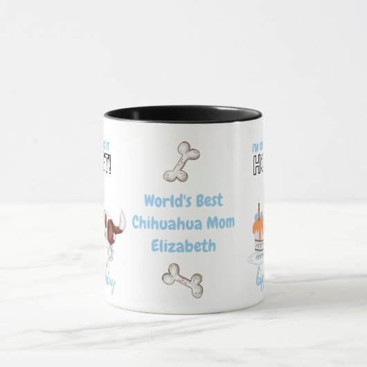 Liefste Chihuahua met Patches Verjaardag HOND MAM Mok (Midden)
