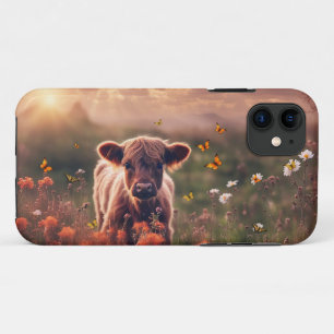 Liefste Highland Koe met Vlinders Mooi iPhone 11 Hoesje