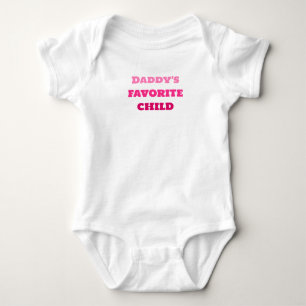 Liefste kind van papa, roze baby one-piece romper