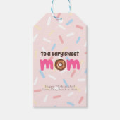 Liefste Moeder Donut Typografie Gepersonaliseerd Cadeaulabel (Voorkant)