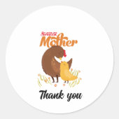 Liefste moeder ronde sticker (Voorkant)