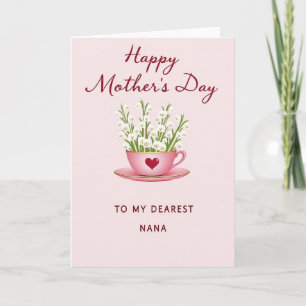 Liefste Nana Bloemhart Kaart
