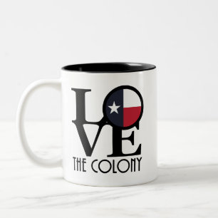 LIEFT VAN DE Colony Texas Tweekleurige Koffiemok