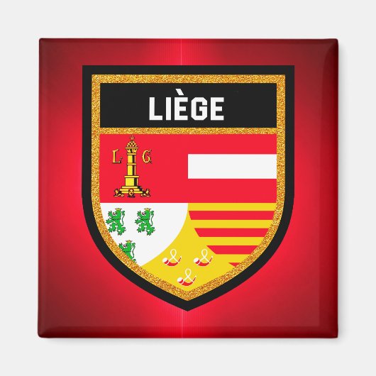 Liège Flag Magneet (Voorkant)