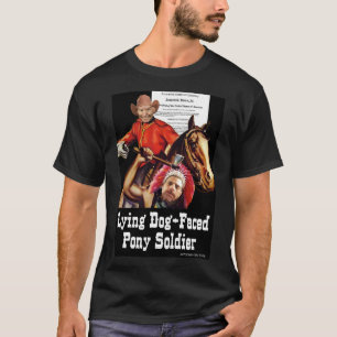 Liegende hond-gezicht Pony soldaat T-shirt