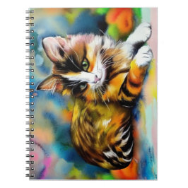 Liegende Katze, Aquarell -  Notitieboek