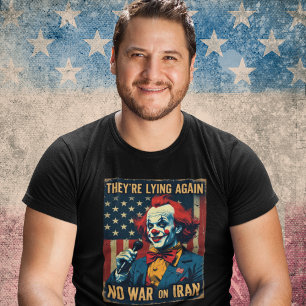 Liegende Neocons T-shirt – Geen Oorlog met Iran Sh