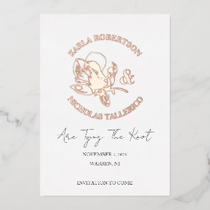 Lien Blanc Le noeud Enregistrer la carte de date