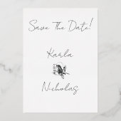 Lien Blanc Le noeud Enregistrer la carte de date (Verso)