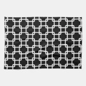 Lien Carré noir Motif Serviette de cuisine (Horizontal)