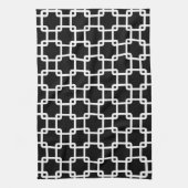 Lien Carré noir Motif Serviette de cuisine (Vertical)