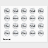 Lien sur Sticker en argent bulles de champagne (Feuille)