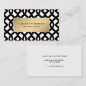 Liens de treillis en or | CARTE DE VISITE (Devant / Derrière)