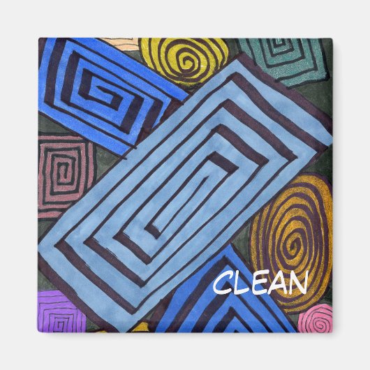 "Liens égyptiens" Lave-vaisselle Abstrait Magnet d (Devant)