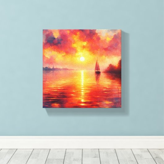 Lienzo Atardecer Canvas Afdruk (Insitu (Houten vloer))