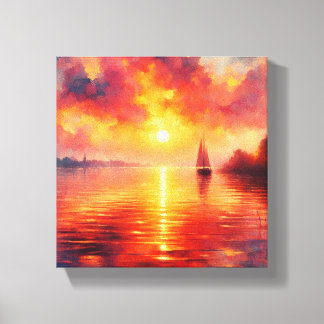 Lienzo Atardecer Canvas Afdruk