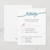 Lier les cartes RSVP de mariage de noeud (Devant / Derrière)