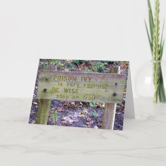 Lierre de poison - masquez la carte de voeux (Devant)