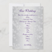 lierre en relief blanc faire-part de mariage sur s (Devant)