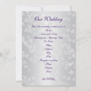 lierre gaufre blanc Faire-part de mariage sur sati