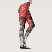 lierre rouge rose feuille leggings muraux en pierr (Droite)